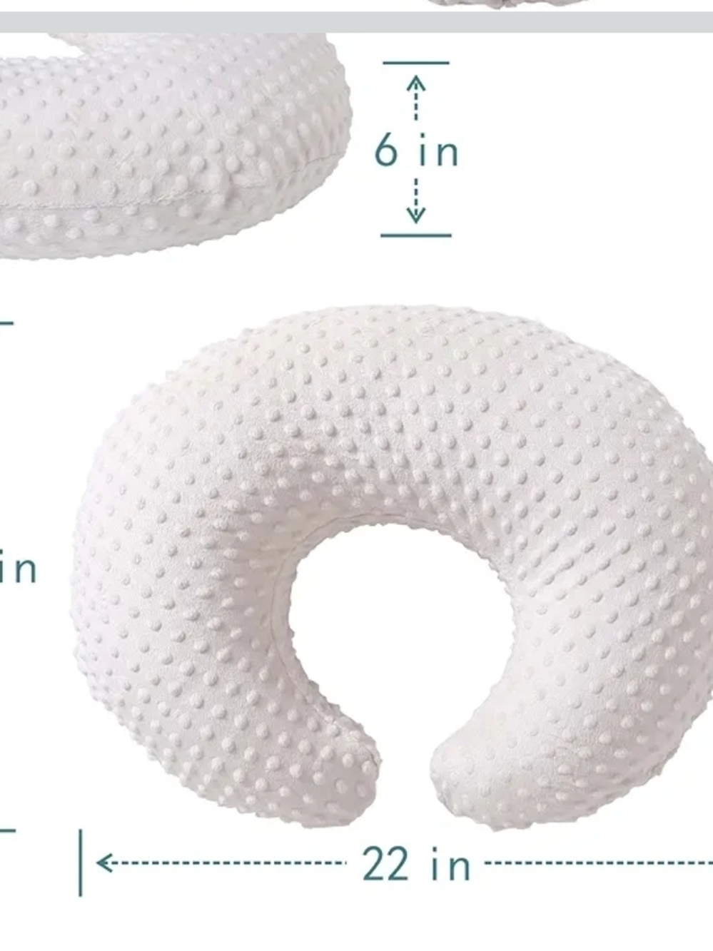 Beige Textured Dot Nursing Pillow - Comfortable Support